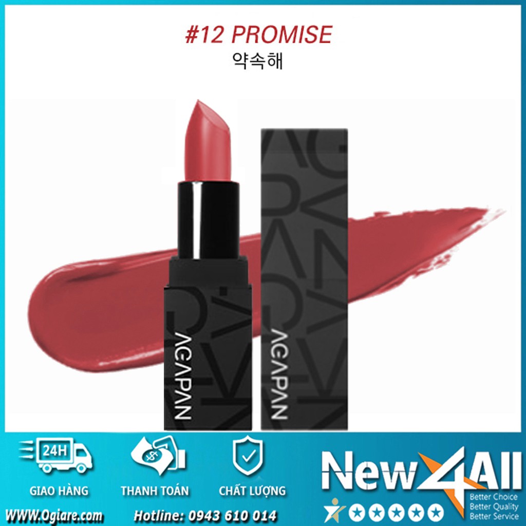 Son lỳ Agapan Pit A Pat #13 Lipstick + Tặng dây buộc tóc New4all