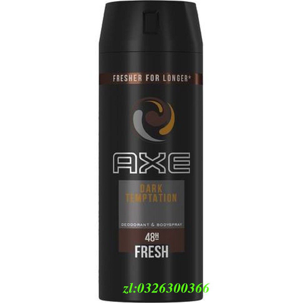 Xịt Khử Mùi Axe 150ml Dark Temptation Longer, Chính Hãng.