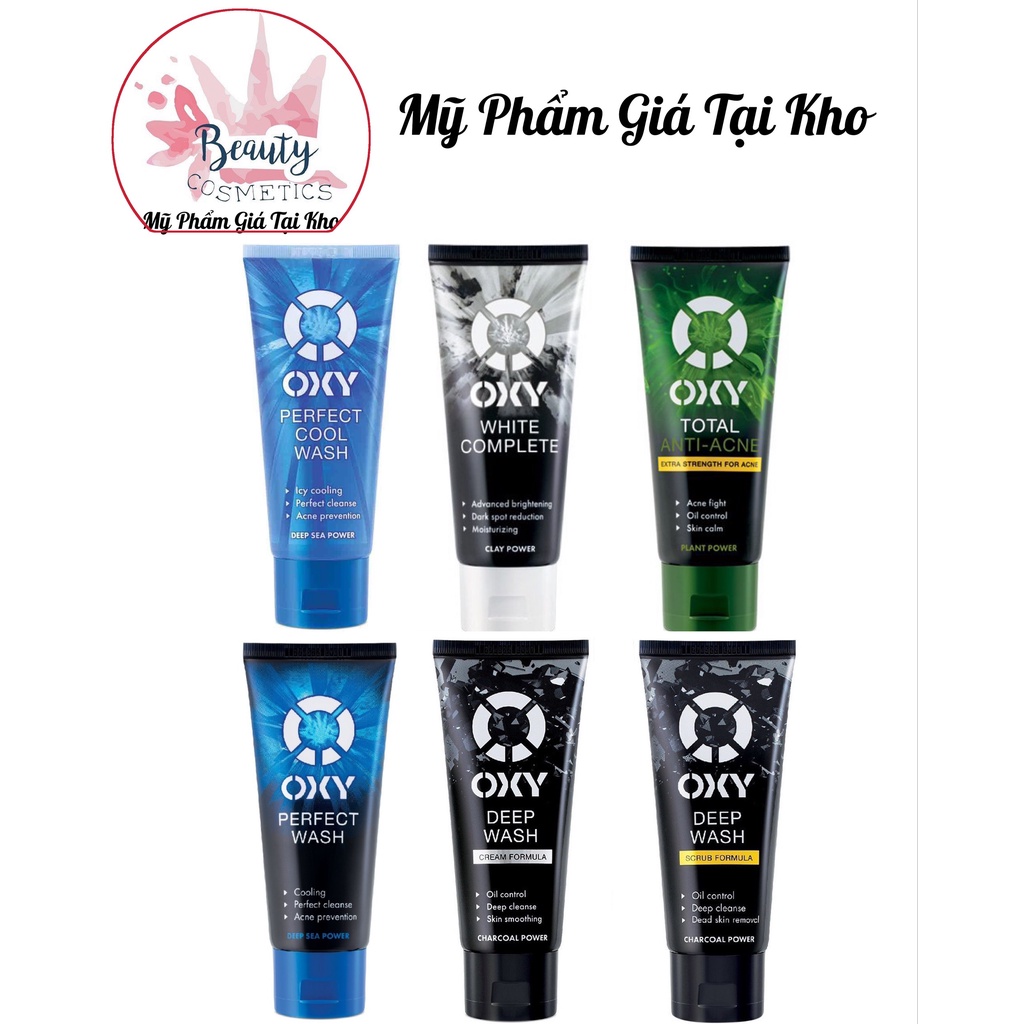 SỮA rửa mặt OXY có hạt làm sạch sâu, đánh bay nhờn, tút sáng da,cực mát 100G