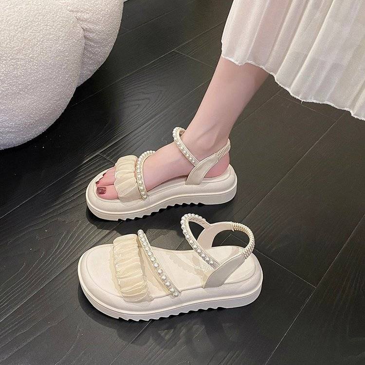 Sandal Đế Dày 5Cm Đa Năng Thời Trang Cho Nữ Mang Ngoài Trời