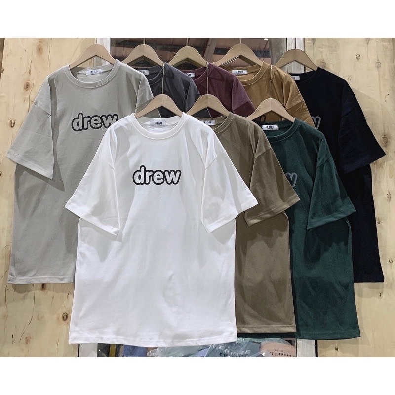 Áo thun chữ drew-thun 3158 tay lỡ