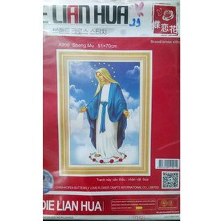 Tranh thêu chữ thập đức mẹ a906-51x70cm