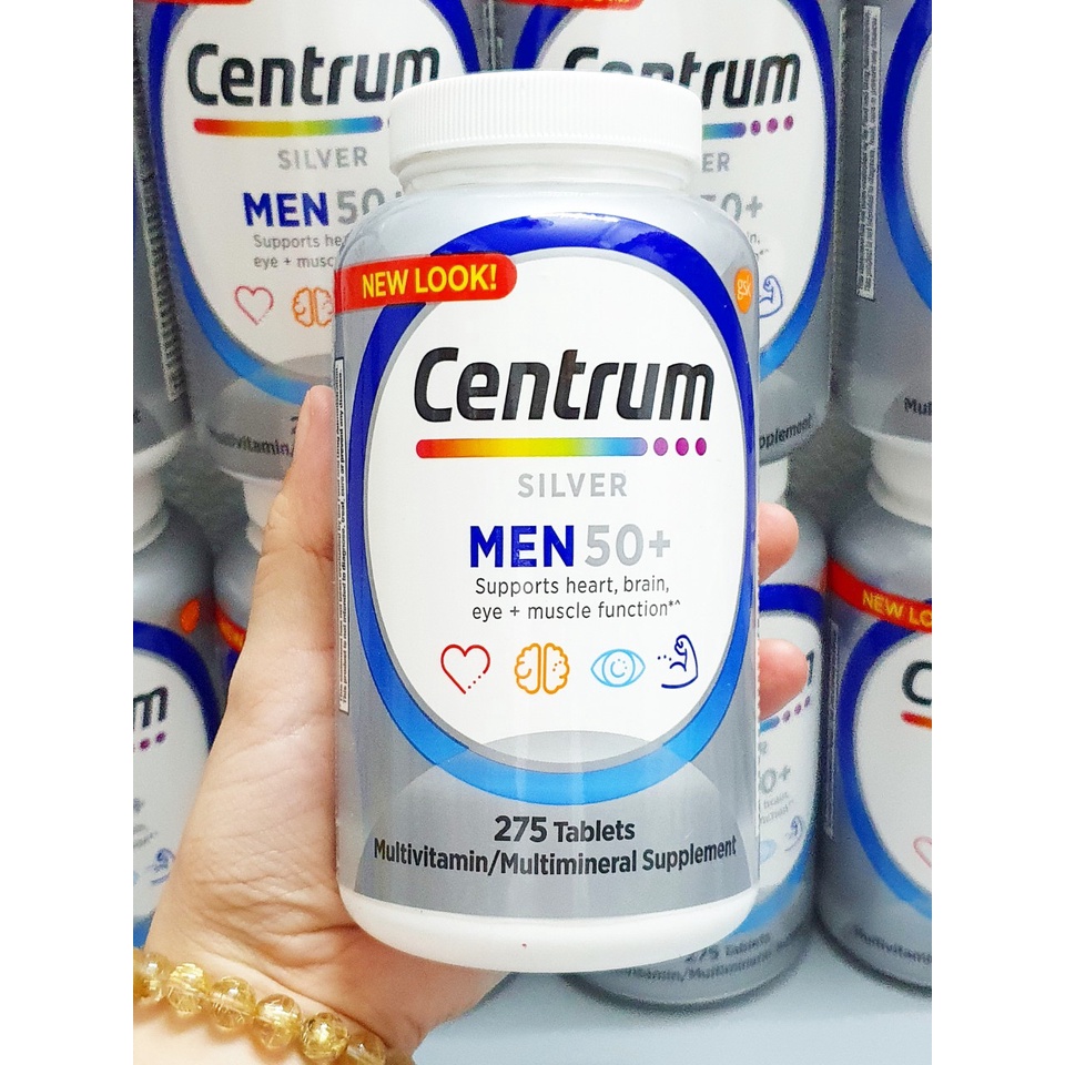 Bổ tổng hợp Centrum Silver Ultra Men's 50+ chai 275 viên từ Mỹ. Vitamin cho đàn ông trên 50 tuổi