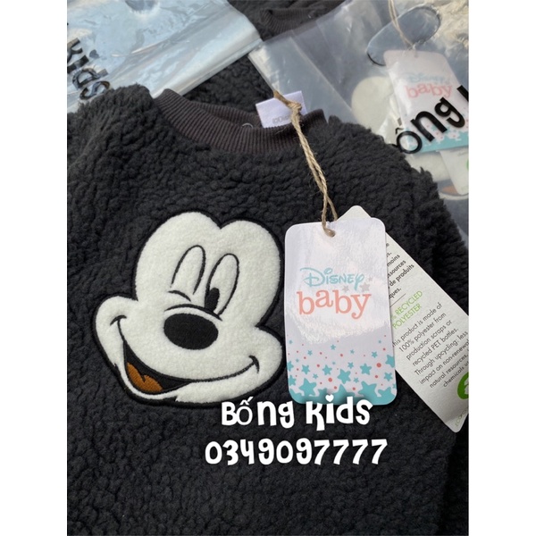 Áo Lông Cừu Bé Trai Mickey Xám Kiabi