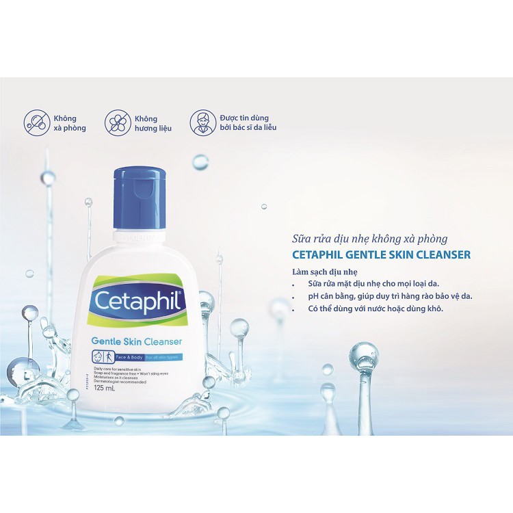 [AUTH 100%] Sữa rửa mặt CETAPHIL Gentle Skin Cleanser Được Bác Sĩ Da Liễu Khuyên Dùng - Krixi Cosmectis
