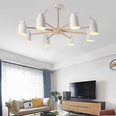 Đèn chùm MONSKY TARINA sừng hươu 8 tay trang trí nhà cửa độc đáo