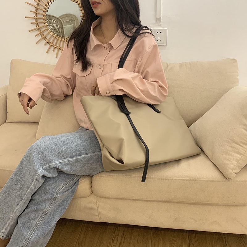 Túi tote IELGY vải oxford cỡ lớn phong cách cổ điển cho nữ