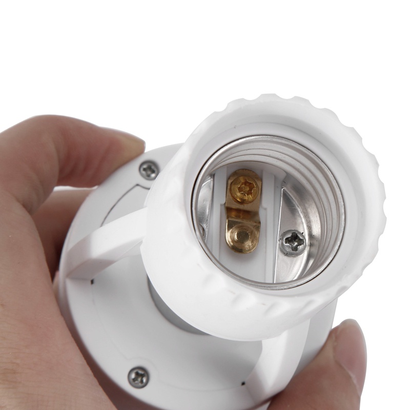 Đuôi Đèn AC 110-220V Cảm Biến Chuyển Động Xoay 360 Độ E27 Giá Đỡ