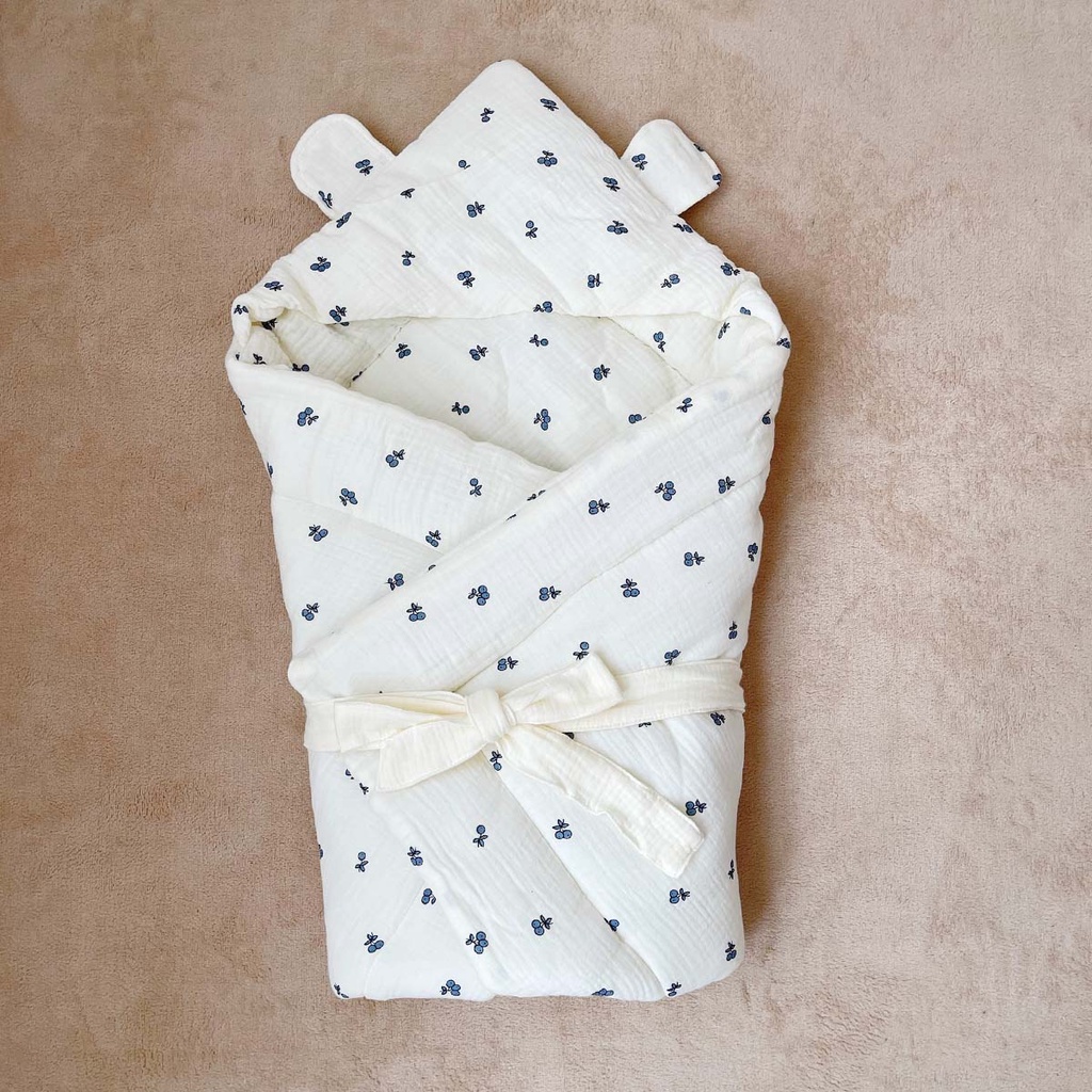 Ủ lót bông thông minh xô muslin CHIPMUNK êm ái, ấm áp cho bé sơ sinh KT 75x75cm