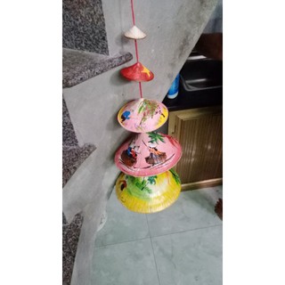 Dây nón lá vẽ tranh trang trí
