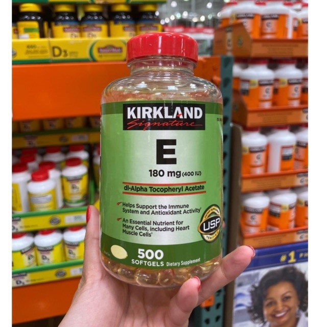 Viên uống bổ sung Vitamin E Kirkland Signature của Mỹ 400 IU 500 viên [CHÍNH HÃNG]