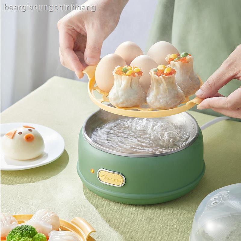 ☎Nồi hấp trứng gấu gia dụng đa chức năng hai lớp công suất lớn tự động ngắt điện tạo tác ăn sáng bánh nhỏ