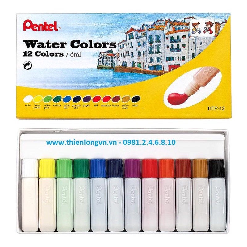 Màu nước Pentel 24 màu HTP-24 hàng chính hãng 100%