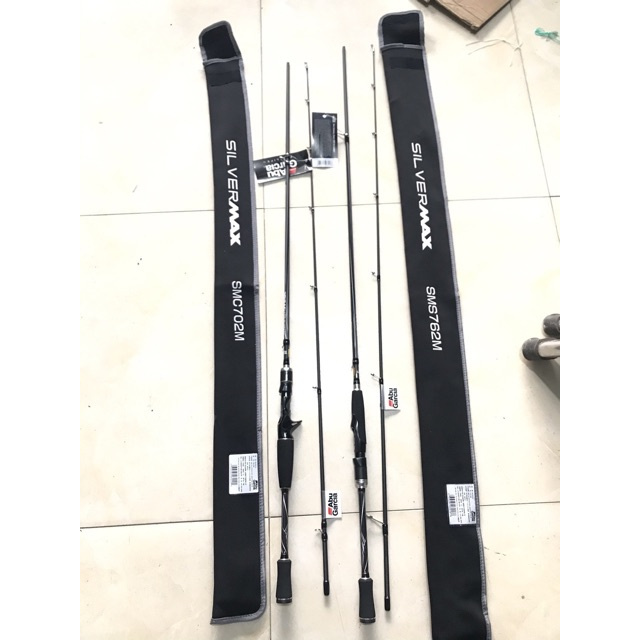 Cần lure ABu Garcia SILVERMAX có cả cần dùng máy đứng và máy ngang đồ câu cá hàng hót giá rẻ