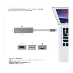Cổng chuyển LE TOUCH USB 3.0 TYPE-C HDMI Hub with Power Delivery
