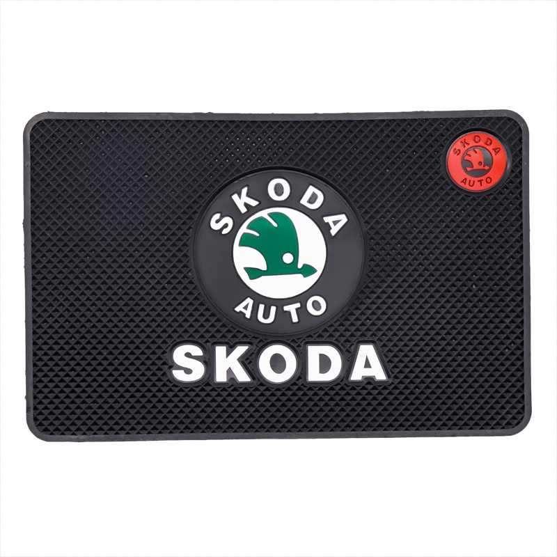 Skoda xe chống trượt pad trung tâm bảng điều khiển silicone logo pad trang trí phù hợp cho Skoda Rap