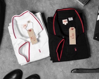 Áo polo LV viền đỏ