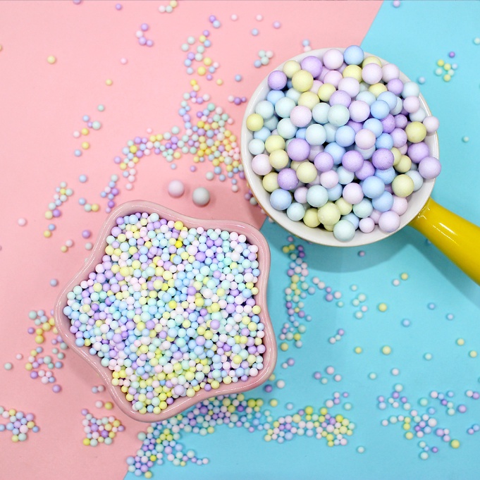 Túi 1000 hạt xốp tròn nhiều màu trang trí slime, tiểu cảnh, terrarium, DIY