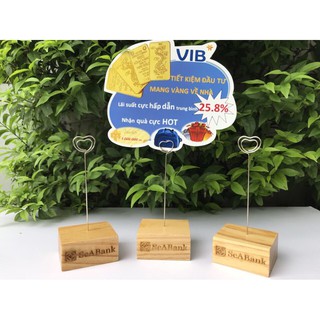 Wobbler để bàn chân đế gỗ tag giá