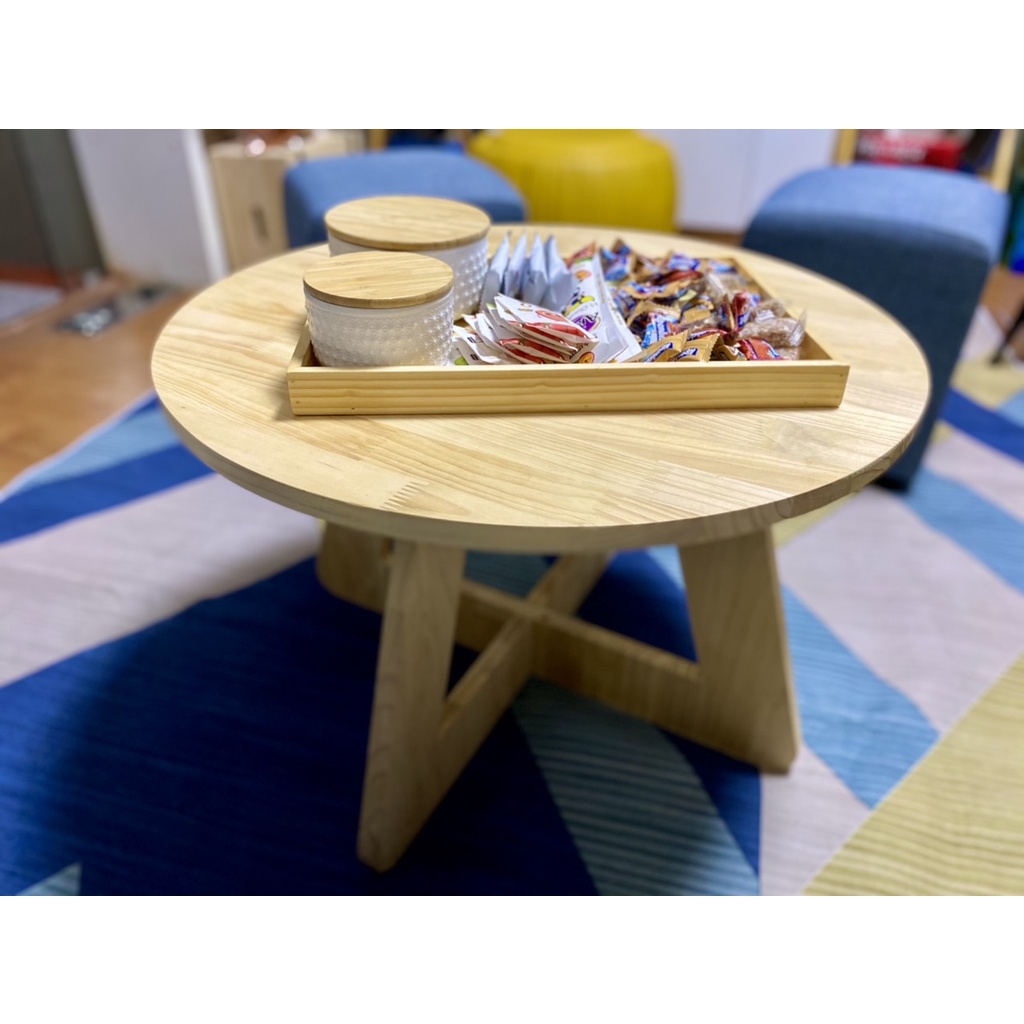 Bàn trà, cafe gỗ tự nhiên kiểu dáng hiện đại lắp ghép