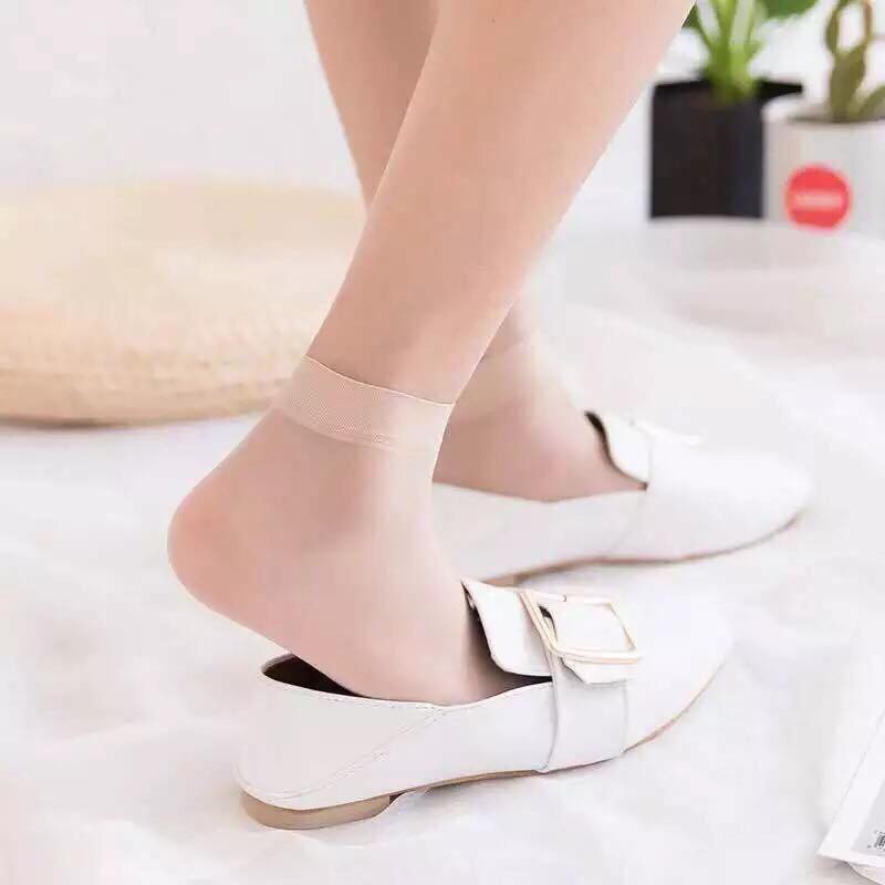 10 đôi tất da chân nữ mỏng siêu dai, tất giấy bó Hàn Quốc