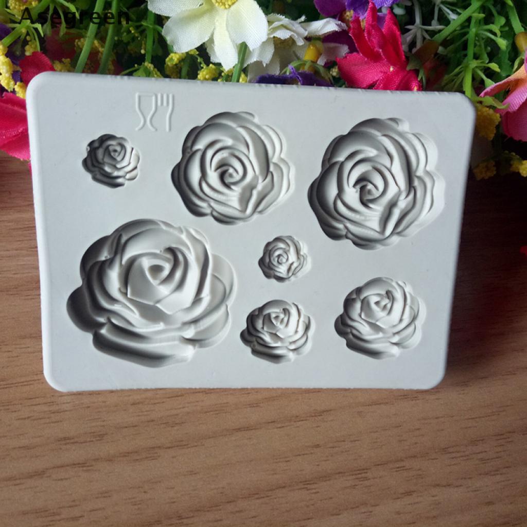 Khuôn Làm Bánh Chất Liệu Silicone Hình Hoa Hồng 3d Sáng Tạo