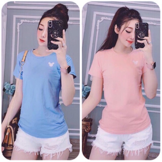 ÁO KIỂU THUN THÁI NỮ TAY NGẮN CỔ TRÒN THÊU GẤU | BigBuy360 - bigbuy360.vn