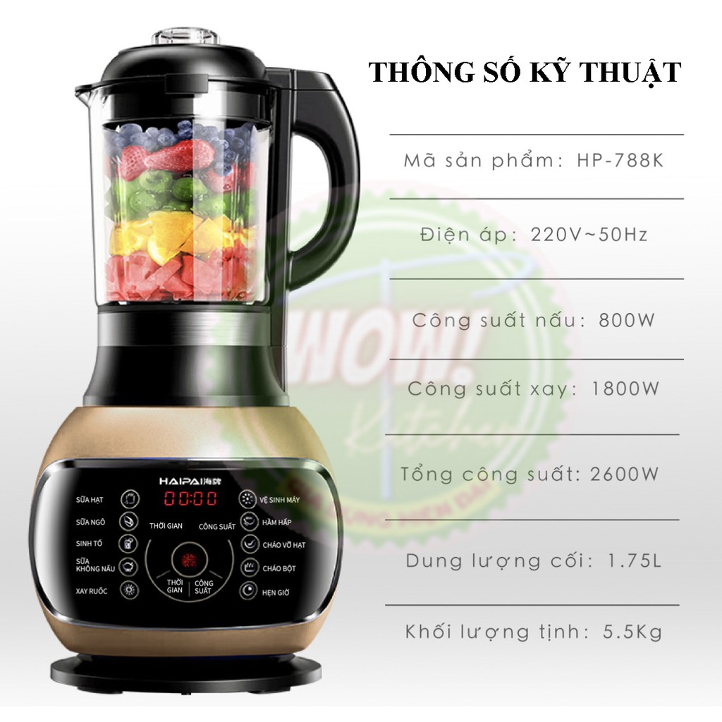 [CHÍNH HÃNG] Máy làm sữa hạt Haipai 788K