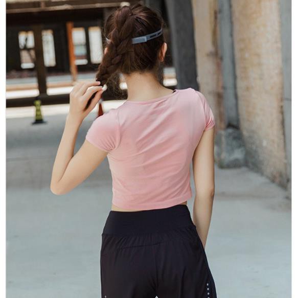 (Hà Nội) Áo thun phông ngắn thể thao nữ HE-Califor (Đồ tập gym,yoga) Croptop (Không Quần) II VIỆT NAM .