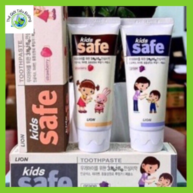 ( Có Thể nuốt) Kem đánh răng Safe Kid nhập khẩu Hàn Quốc
