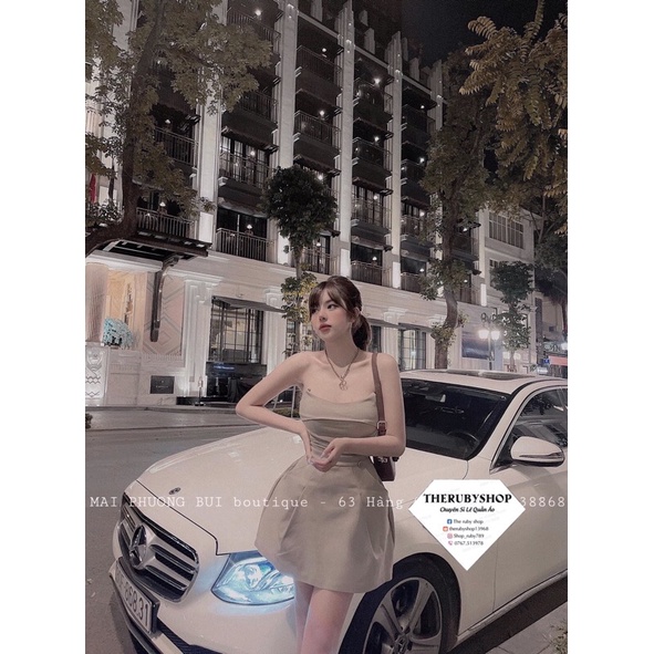 Đầm kaki cúp mai phương bùi