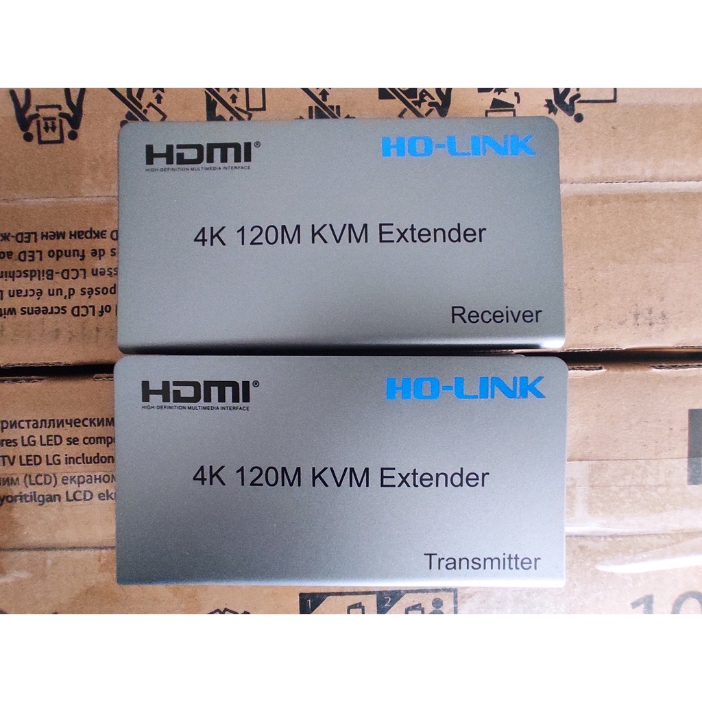 Bộ kéo dài tín hiệu HDMI 120M 4K KVM qua dây mạng LAN RJ45