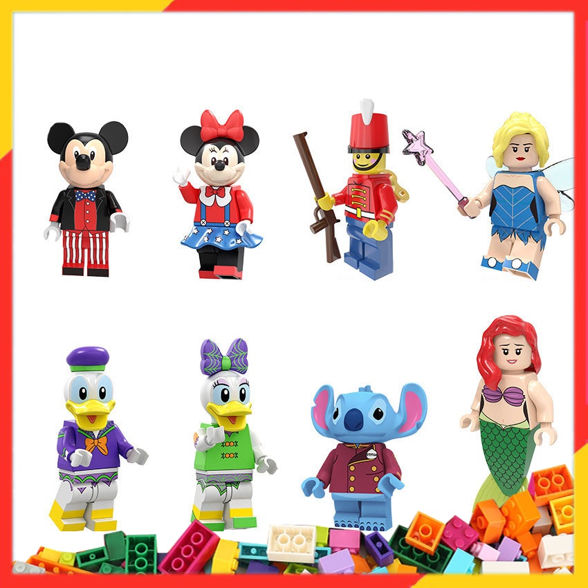 Bộ Đồ Chơi Lắp Ráp Lego Mô Hình Nhân Vật Hoạt Hình Mickey Vịt Daisy