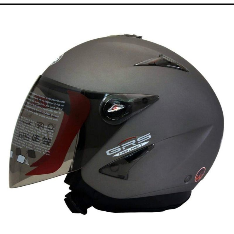 NÓN BẢO HIỂM GRS A 27K 3/4 KÍNH DÀI MÀU XÁM NHÁM