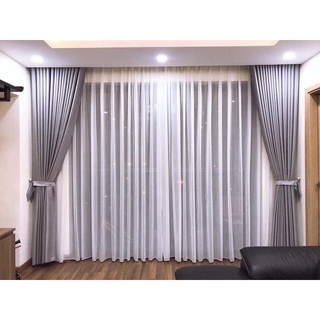 Tấm rèm rộng 4m cao 3,2m màu ghi