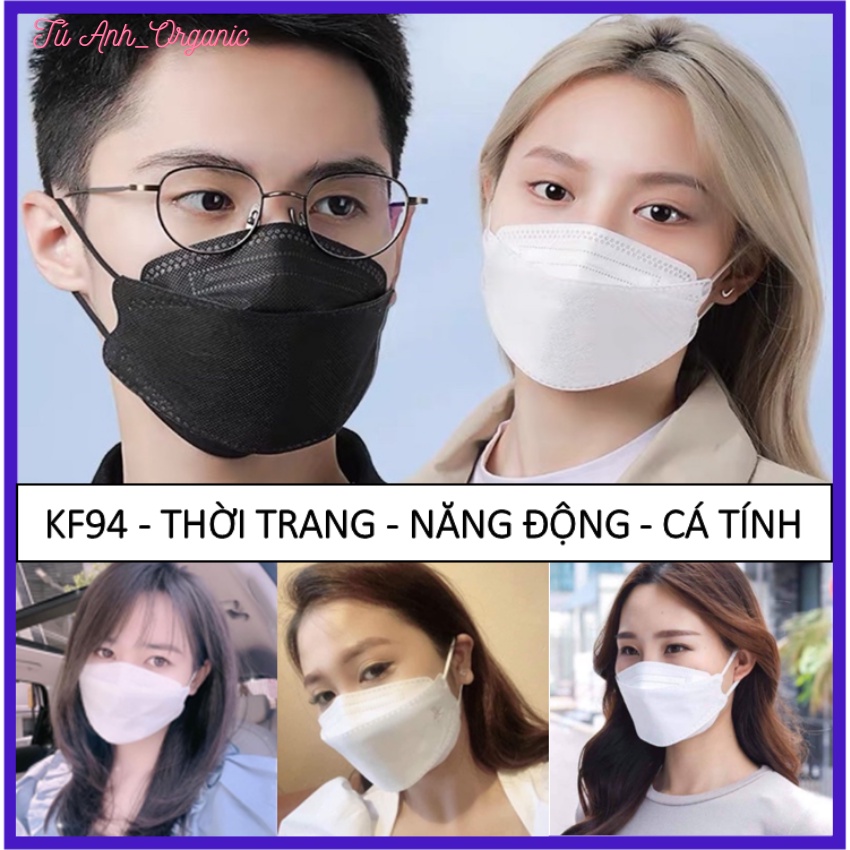 Khẩu trang KF94 [50cái], Khẩu trang 4D HD MASK AN PHONG túi 10 chiếc sản xuất theo công nghệ hàn quốc