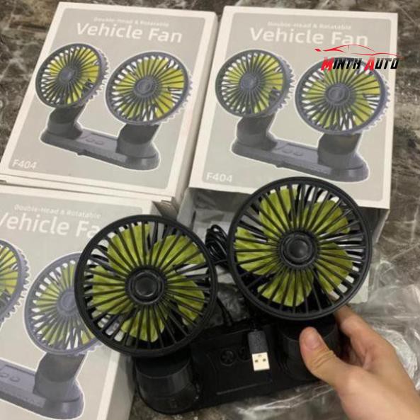 [ Hàng mới về ] quạt đôi mini 12v cắm tẩu usb trên ô tô - quạt siêu mát cực thơm Minh Thu Auto | BigBuy360 - bigbuy360.vn