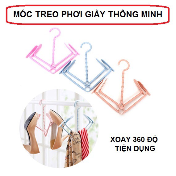 MÓC TREO PHƠI GIÀY THÔNG MINH XOAY 360 ĐỘ TIỆN DỤNG