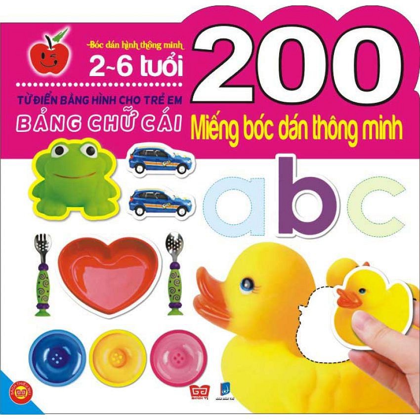 Sách - 200 Miếng Bóc Dán Thông Minh - Bảng Chữ Cái