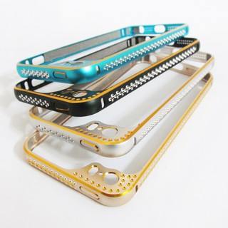 Ốp Viền Nhôm Đính Đá Che Camera cho iPhone 5 / 5s