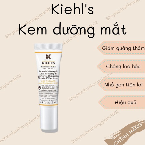 Kiehl's Kem dưỡng mắt Powerful-Strength Line-Reducing &amp; Dark Circle-Diminishing Vitamin C Eye Serum 3ml