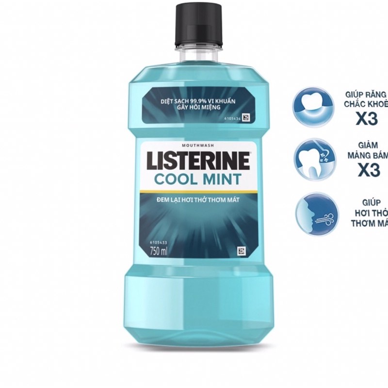 Nước súc miệng Listerine Cool Mint 750ml