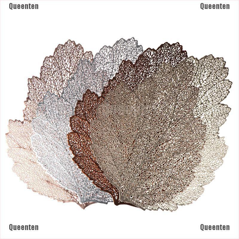 1 Miếng Lót Bàn Ăn Pvc Họa Tiết Lá Cây