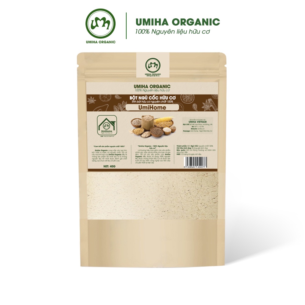 Bột đắp mặt nạ Ngũ Cốc nguyên chất UMIHOME 135G dùng dưỡng da trắng mịn, mờ thâm mụn, ngăn ngừa nếp nhăn