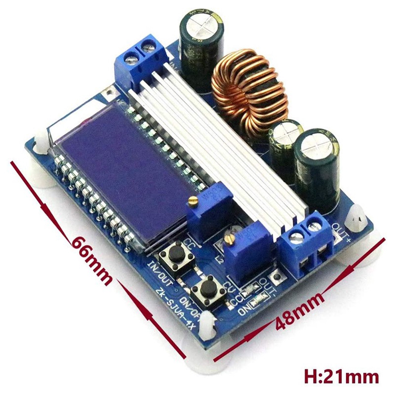 35W 4A DC 5.5-30V đến 0.5-30V Màn hình LCD kỹ thuật số Buck Boost Bo mạch chuyển đổi có thể điều chỉnh Bước lên xuống Mô-đun cung cấp điện