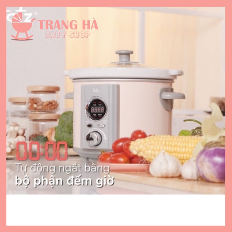 𝑪𝑯𝑰́𝑵𝑯 𝑯𝑨̃𝑵𝑮 NỒI NẤU CHẬM THÔNG MINH HẸN GIỜ  2.5L - SLOW 4 - FB9125MH (MÀU HỒNG)