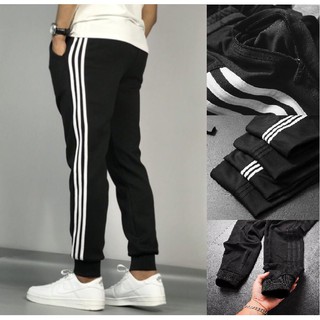 Quần jogger nam thun nỉ có khóa túi, phong cách thể thao với họa tiết trơn có big size đến hơn 80kg