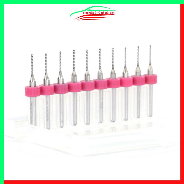 Hộp 10 mũi khoan CNC cao cấp độ chính xác cao đường kính mũi 0.8mm