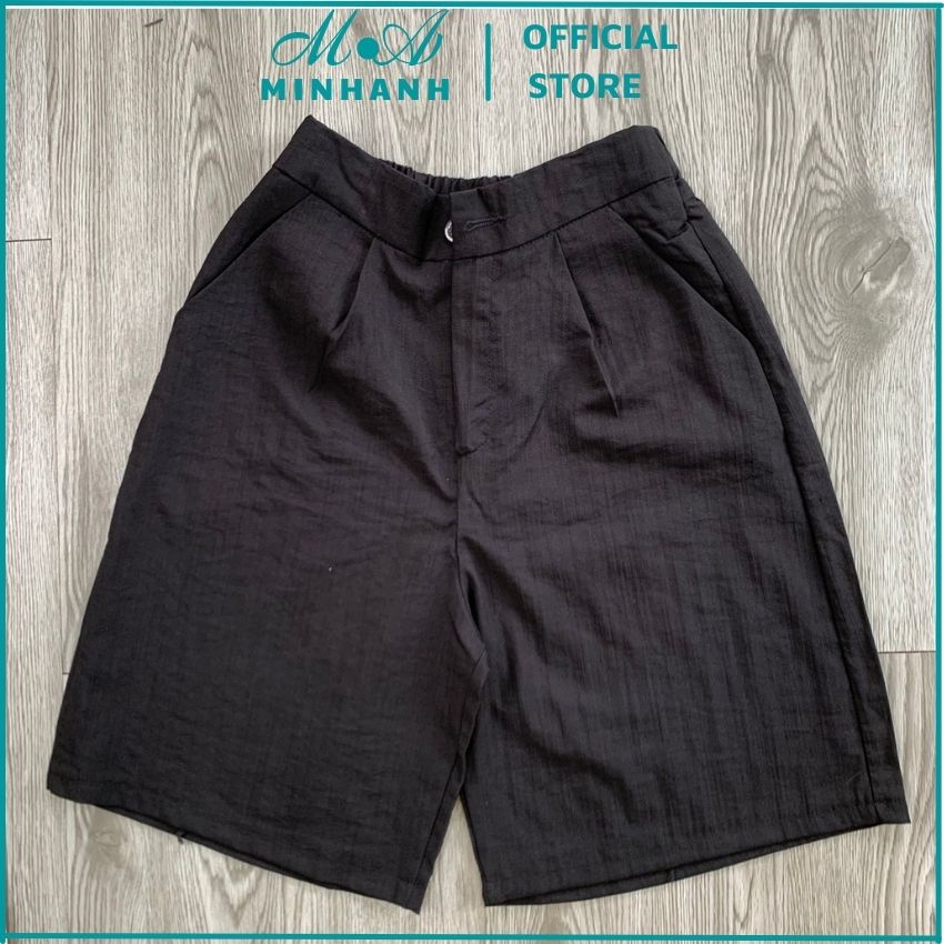 Quần short nữ nhiều màu- Quần Lửng Đũi Xước Thời Trang Cạp Chun cho nữ.( Minhanh.official.store).