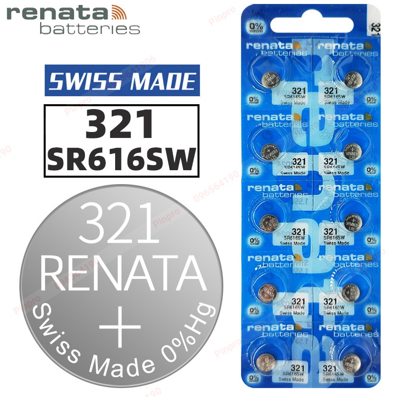 Pin Renata 321 SR616SW pin đồng hồ Thụy Sỹ chính hãng